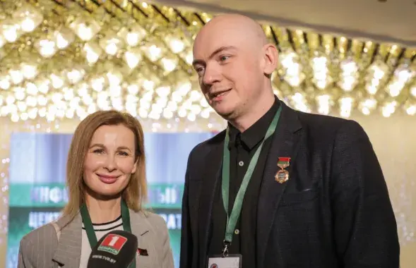 Юлия Быкова и Евгений Олейник
