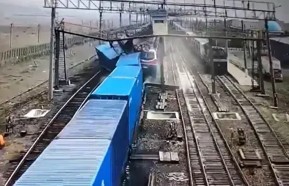 Железнодорожная авария в Казахстане
