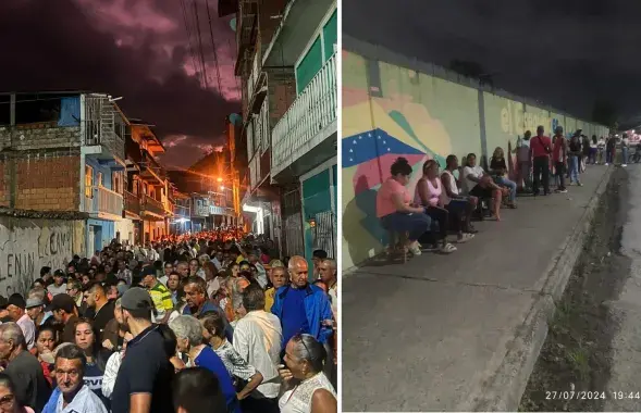 Очереди к избирательным участкам в Венесуэле
