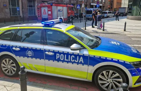 Полиция на месте происшествия в Варшаве

