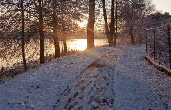 Снег у лістападзе
