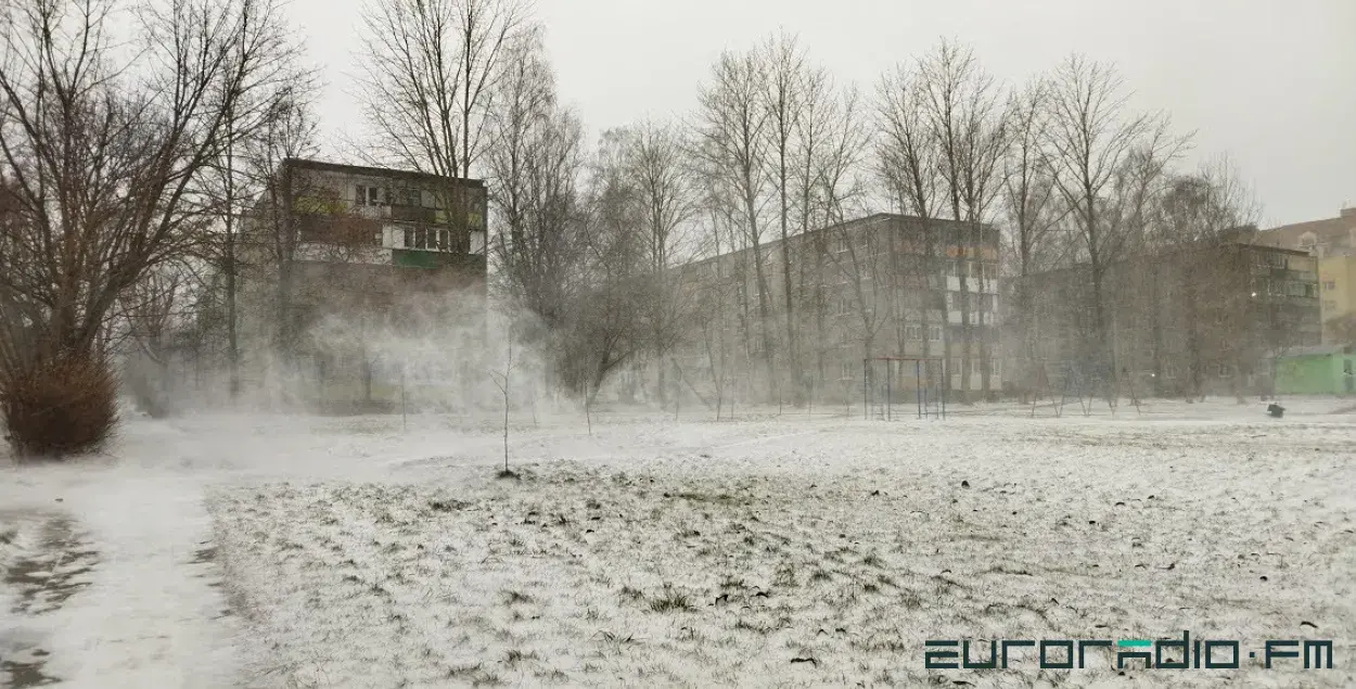 На востоке Беларуси ожидается сильный снегопад / Еврорадио
