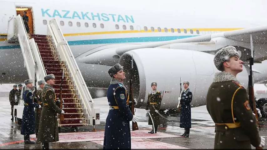 Як у Мінску сустракалі Нурсултана Назарбаева (фота)