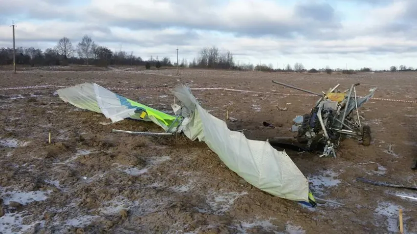 Апублікавана відэа з месца падзення мотадэльтаплана ва Ушацкім раёне