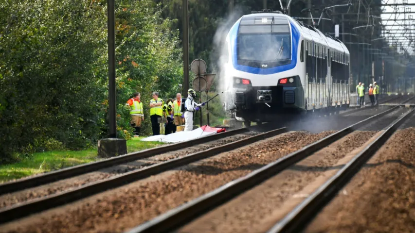 У Нідэрландах электракар з дзецьмі трапіў пад цягнік