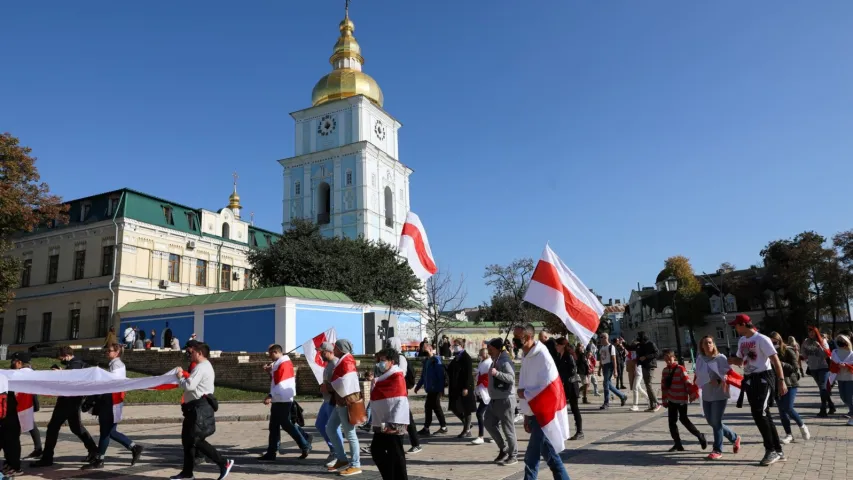 У Кіеве прайшоў марш памяці загінулага ў Мінску Андрэя Зельцэра