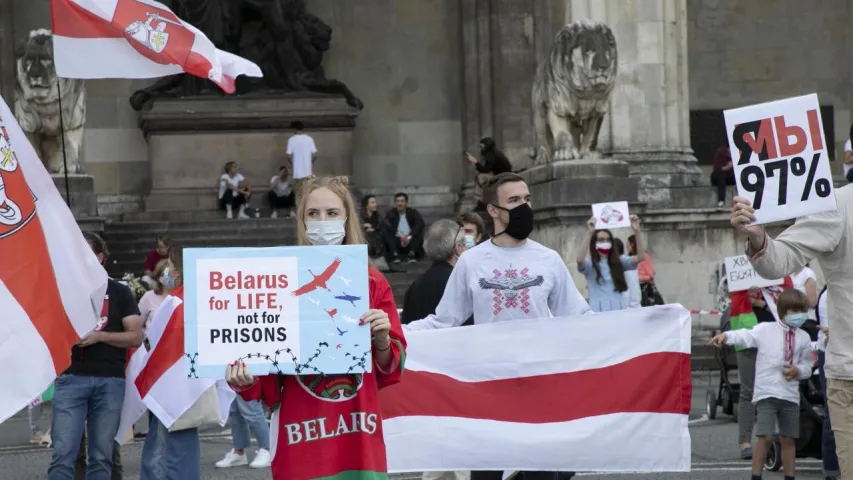 В Мюнхене — митинг против политических репрессий и в поддержку Беларуси