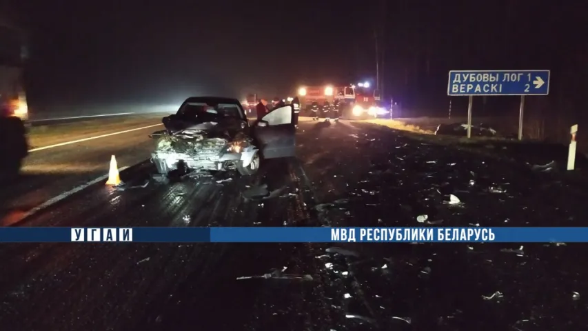 Лабавое сутыкненне машын каля Барысава: адна загінулая, пацярпела дзіця