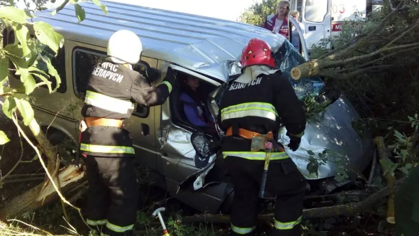 Школьніцу заціснула ў мікрааўтобусе пры ДТЗ пад Докшыцамі