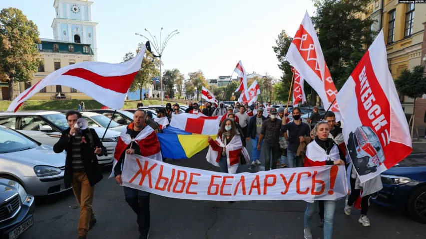 У Кіеве прайшоў марш памяці загінулага ў Мінску Андрэя Зельцэра