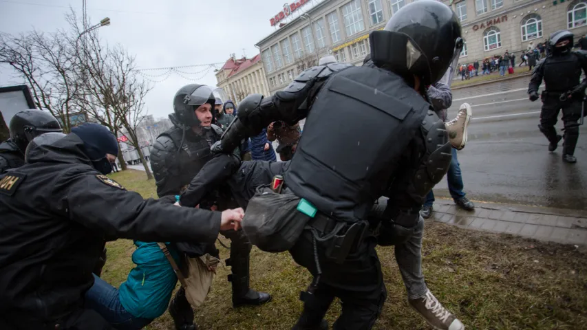 Затрыманні ў Мінску на Дзень Волі. Фотарэпартаж