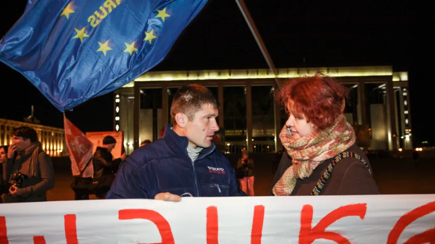 Фотарэпартаж са стыхійнай акцыі пратэсту ў Мінску