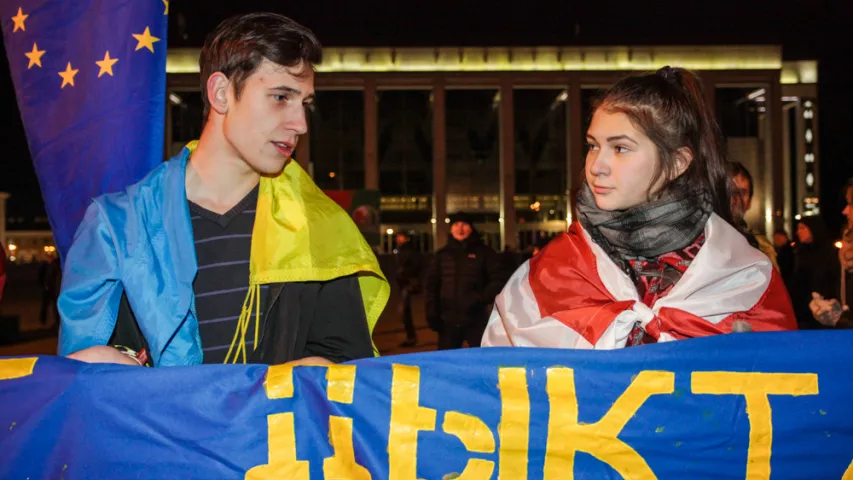 Фотарэпартаж са стыхійнай акцыі пратэсту ў Мінску