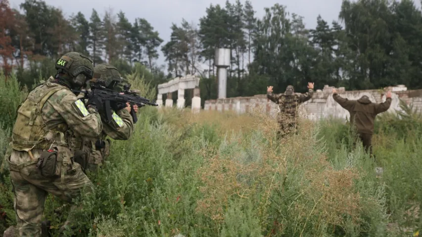 У Беларусі адпрацоўвалі ліквідацыю ўмоўнай "банды", якая прарвалася з-за мяжы