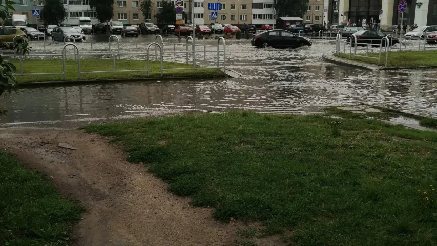 Дождж затапіў Магілёў (фота)