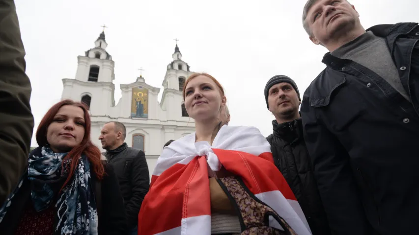 На малебен за Курапаты ў Мінску прыйшло каля 150 чалавек