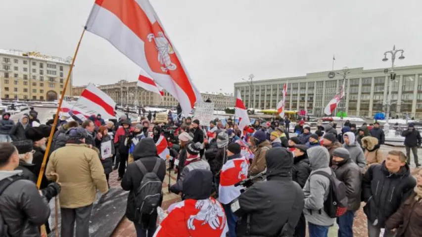 Противники интеграции с Россией в пятый раз прошли по центру Минска