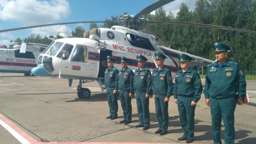 Верталёт беларускага МНС адправіўся тушыць пажар у Латвіі