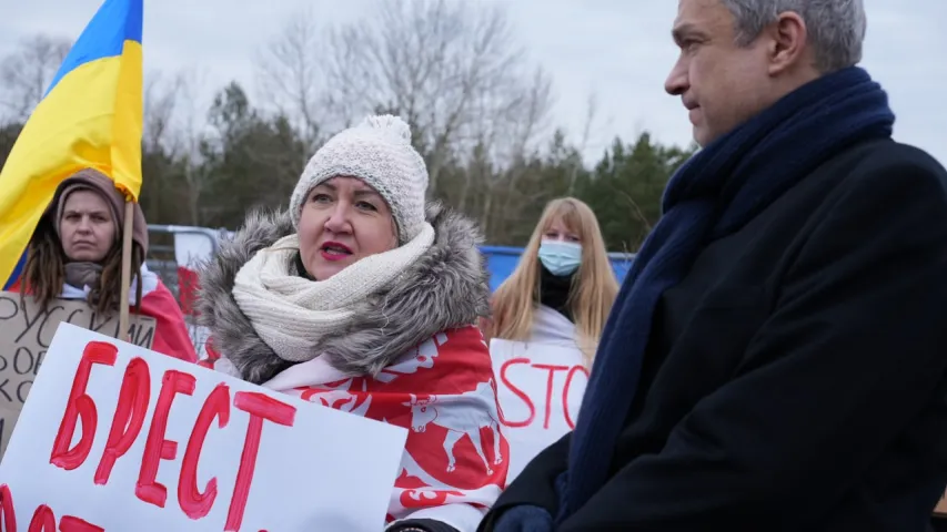 У Польшчы і Літве каля мяжы з Беларуссю прайшлі антываенныя пікеты