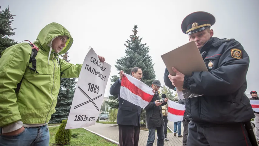 Як праходзіў пікет у падтрымку Эдуарда Пальчыса (фотарэпартаж)