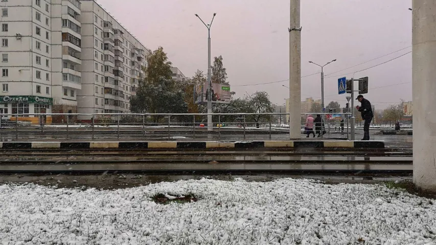 В Витебске выпал первый снег