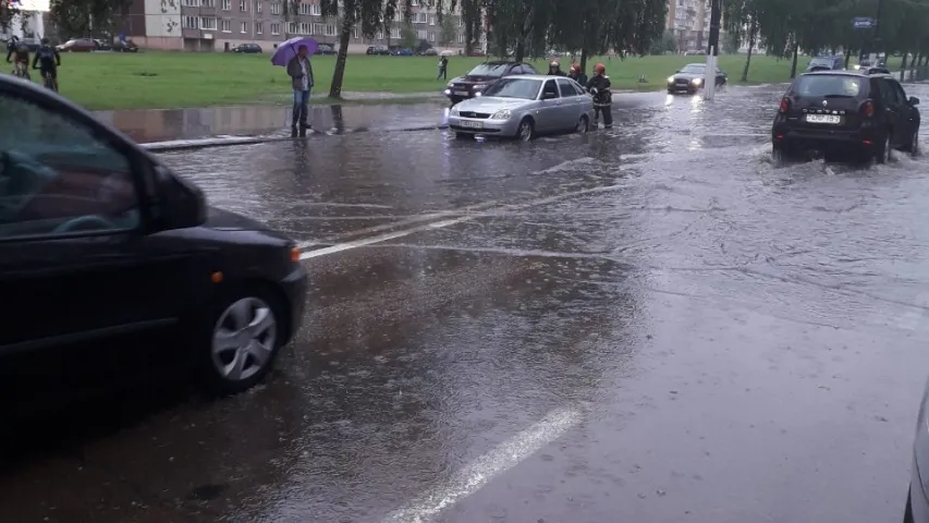 У Віцебску вецер паваліў 21 дрэва, пашкоджаныя 4 машыны