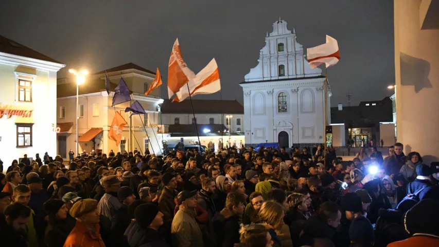 Акцыя на плошчы Свабоды ў Мінску. Фотарэпартаж