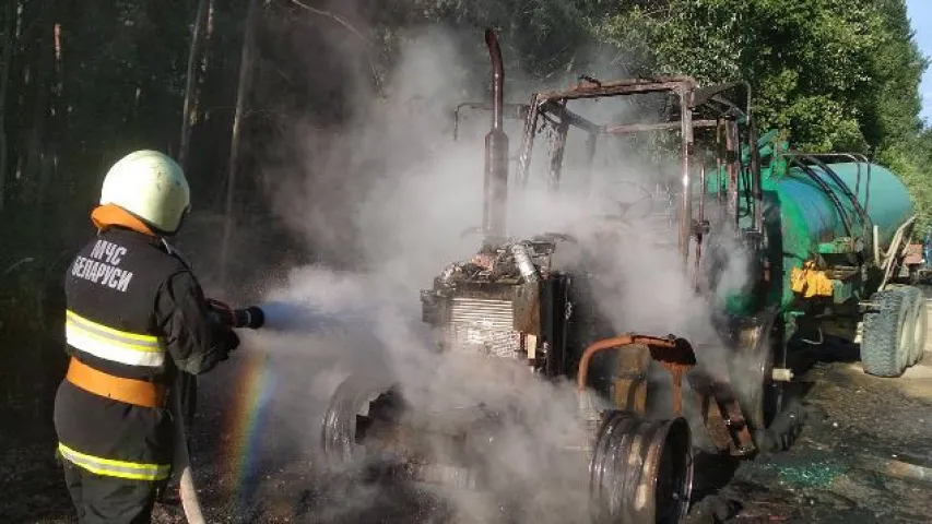 П'янага кіроўцу на палаючым трактары выявіла міліцыя ў Расонскім раёне