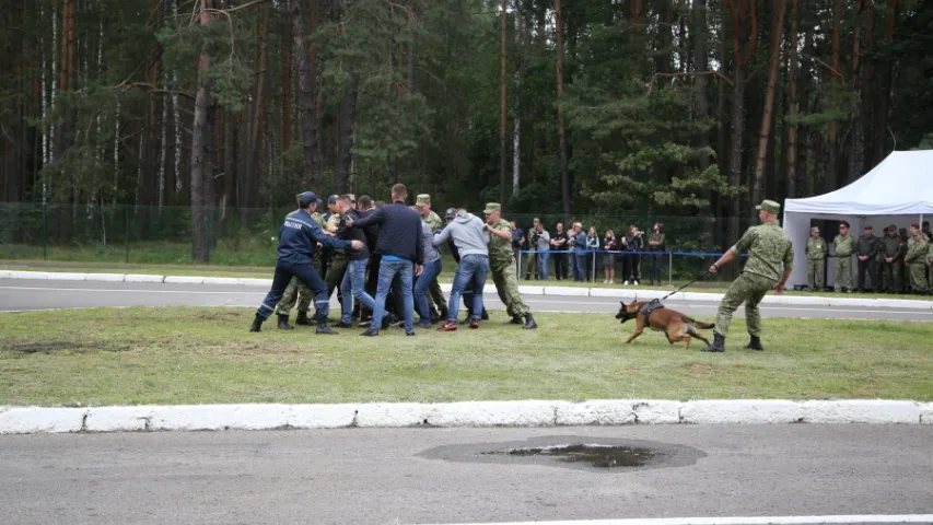 На мяжы Беларусі і Літвы АМАП адпрацоўваў разгон "акцыі пратэсту"