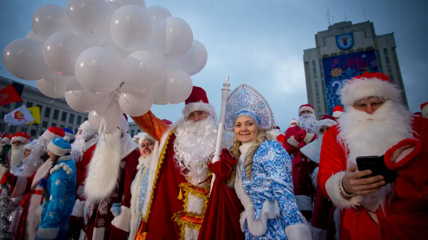 Шэсце Дзядоў Марозаў у Мінску ператварылася ў шоў трактароў