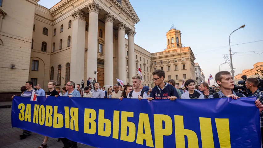 Як апазіцыя патрабавала новыя выбары. Фотарэпартаж 