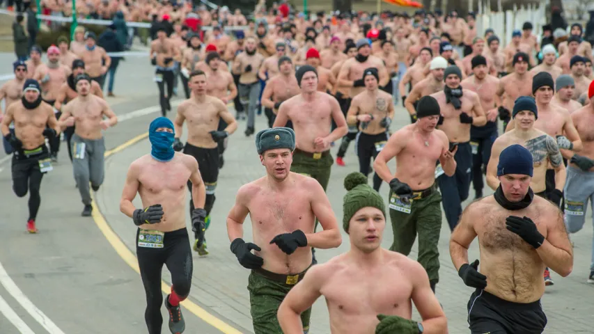 Як у Мінску прайшоў "Забег сапраўдных мужчын" (Фотарэпартаж)