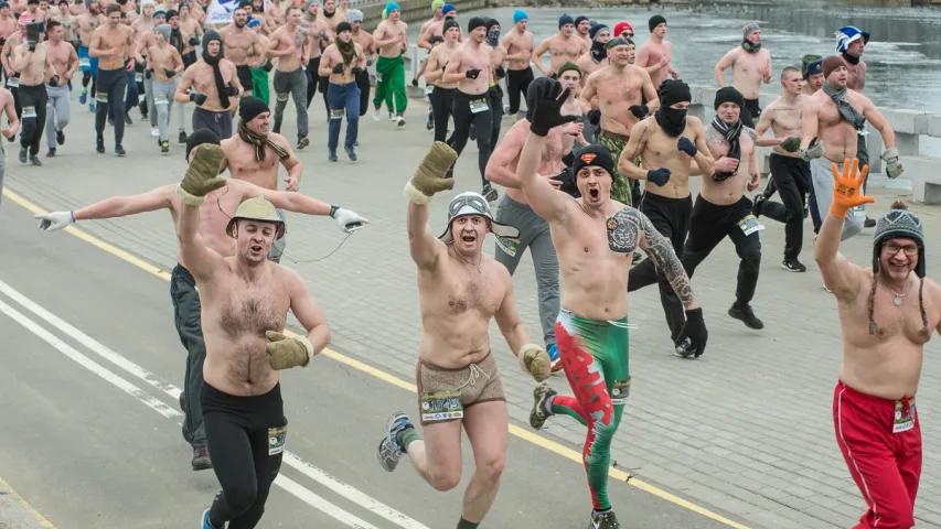 Як у Мінску прайшоў "Забег сапраўдных мужчын" (Фотарэпартаж)